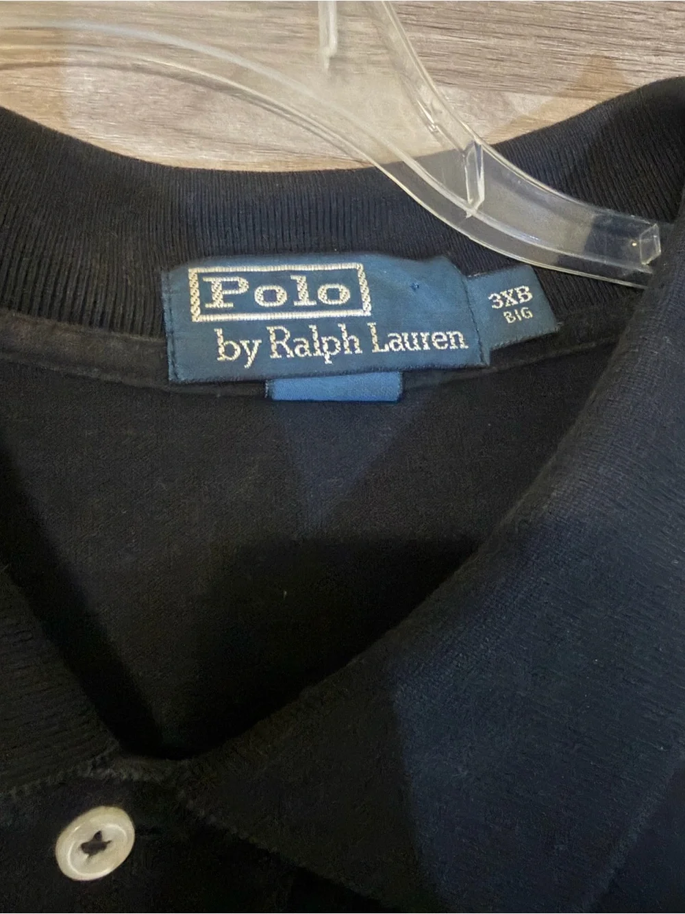 Ralph Lauren Black Polo Shirt with Purple Pony